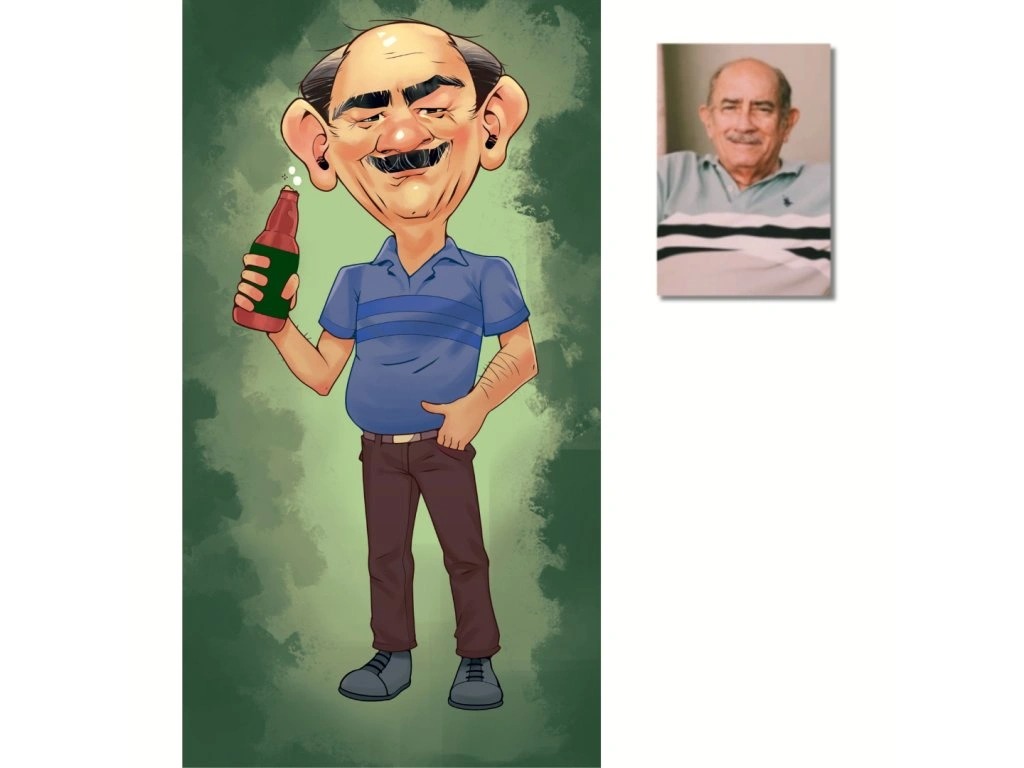 Farbkarikatur - handgemaltes Portrait nach Ihrem Foto